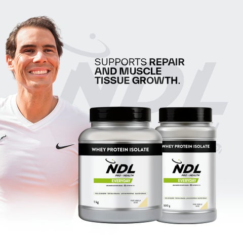 NDL Pro Health Whey Protein Isolate 2.2lb - Vanilla Flavor - by Rafa Nadal
