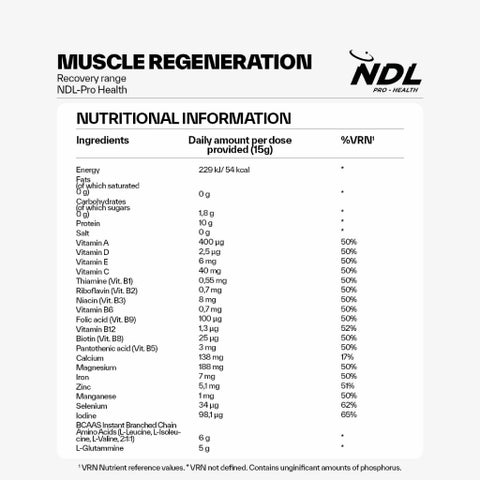 NDL Pro Health Recovery BCAA + Glutamine 300g - Forest Berry Flavor - by Rafa Nadal
