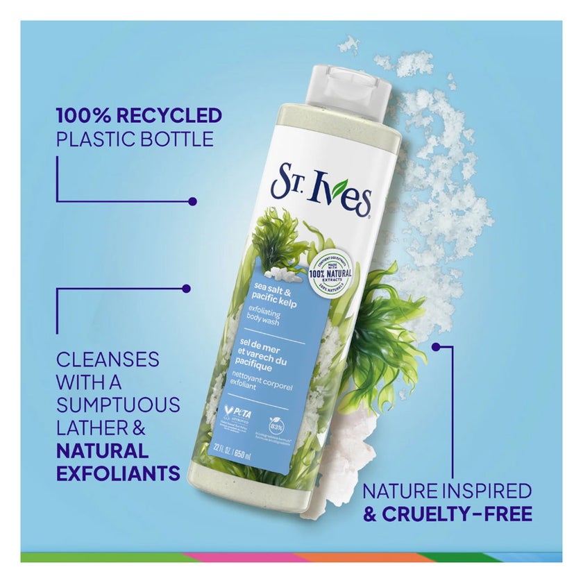 St. Ives Sea Salt & Pacific Kelp Exfoliating Body Wash 700ml