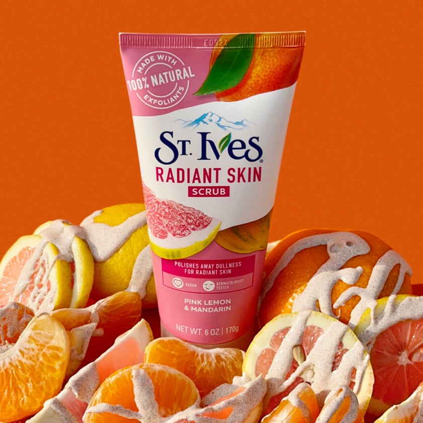 St. Ives Radiant Skin Face Scrub With Pink Lemon & Mandarin 170g