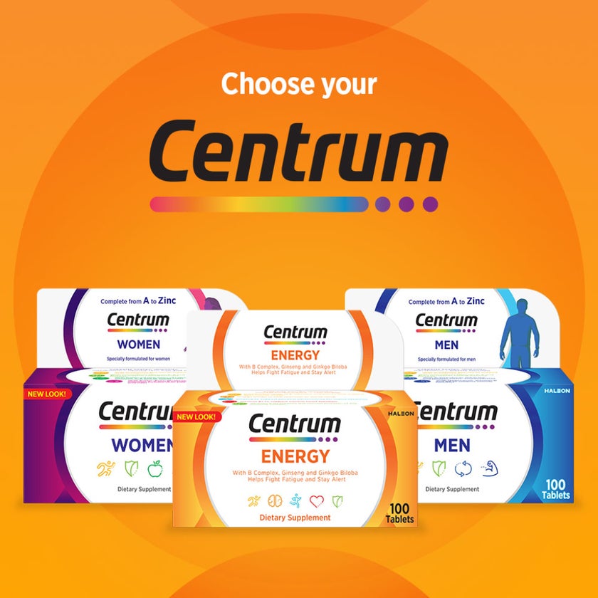 Centrum Energy Multivitamin Supplement Tablets, Pack of 100's