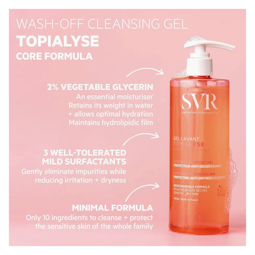 SVR Topialyse Soothing Anti-Dryness Cleanser - 400ml