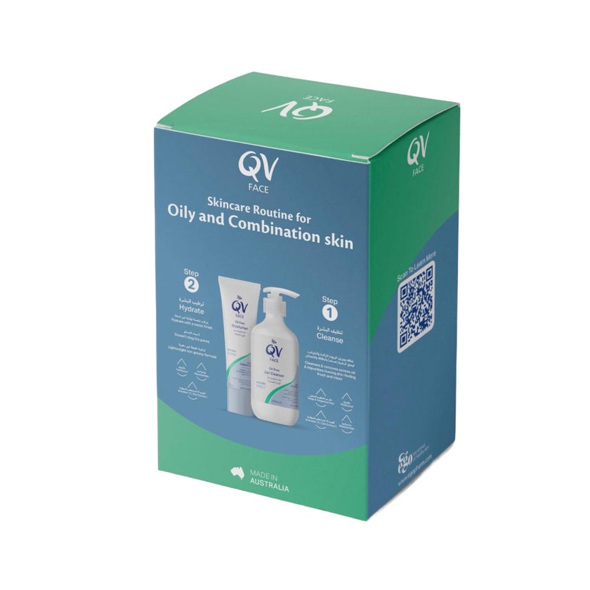 Ego QV Face Oil Free Cleanser 200ml + Oil Free Moisturizer, Promo Pack