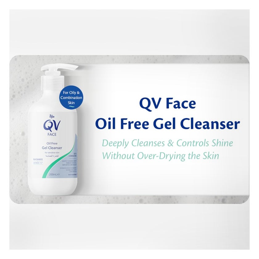Ego QV Face Oil Free Cleanser 200ml + Oil Free Moisturizer, Promo Pack