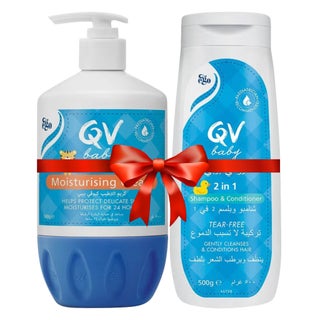 Ego QV Baby Moisturising Cream 500g + 2-in-1 Shampoo & Conditioner, Promo Pack