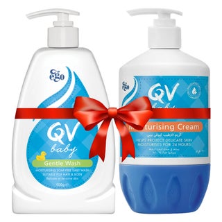 Ego QV Baby Gentle Wash 500g + Baby Moisturising Cream 500g, Promo Pack