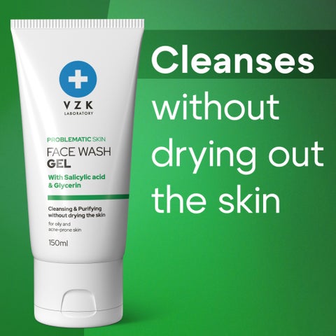 VZK Problematic Skin Face Wash Gel, Oily & Acne Prone Skin - 150ml