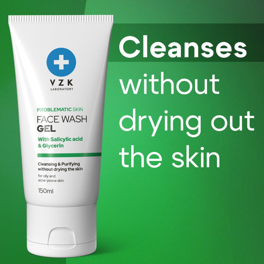 VZK Problematic Skin Face Wash Gel, Oily & Acne Prone Skin - 150ml