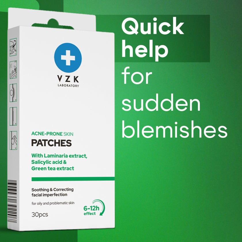 VZK Acne Prone Skin Patches, Oily & Problematic Skin - 30 Patches
