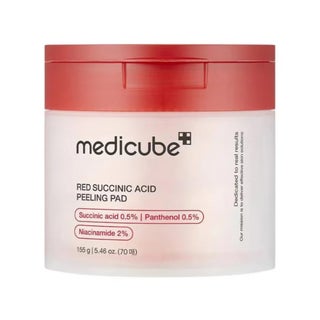 Medicube Red Succinic Acid Peeling Pads 155g, Pack of 70's