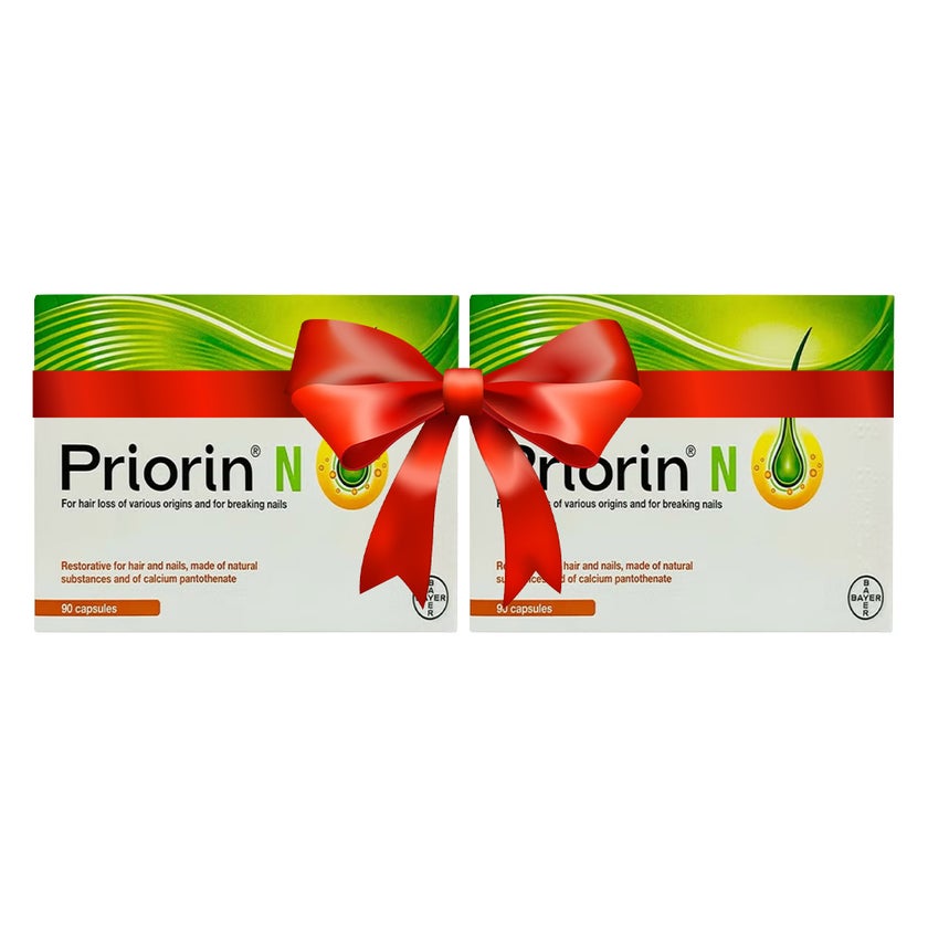 Priorin N Supplement Capsules For Hair & Nails, Promo Pack of 2x90's