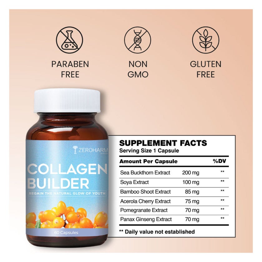 ZeroHarm Collagen Builder Capsules, Pack of 60's