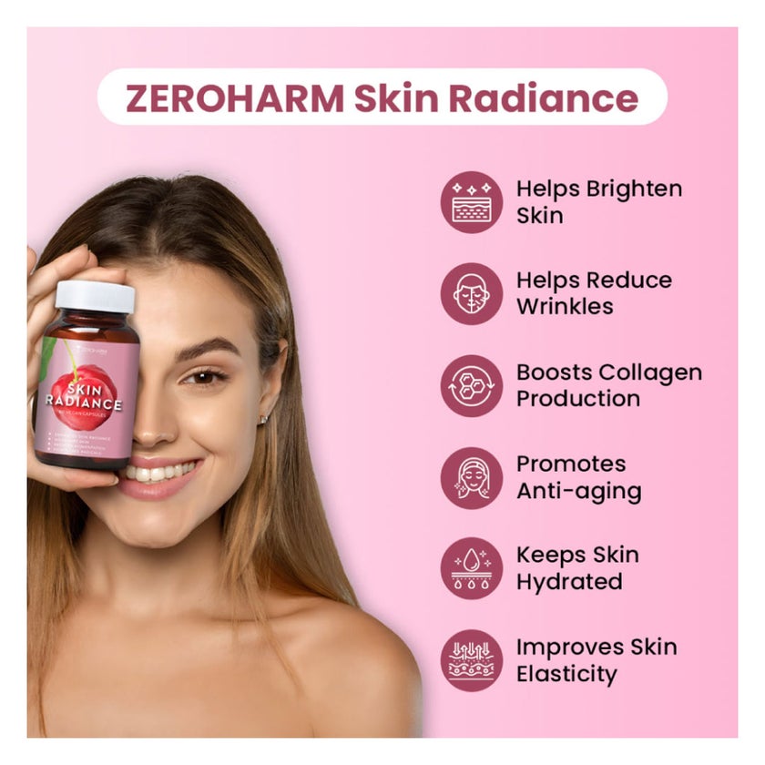ZeroHarm Skin Radiance Capsules, Pack of 60's