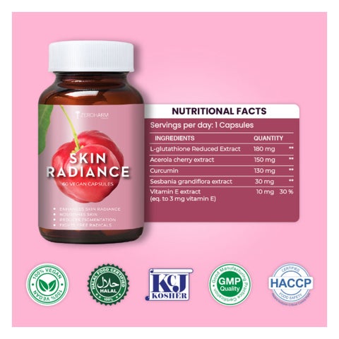 ZeroHarm Skin Radiance Capsules, Pack of 60's