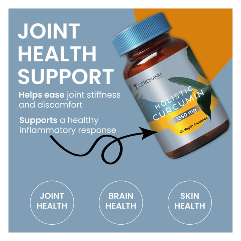 ZeroHarm Holistic Curcumin 1350mg Capsules, Pack of 60's