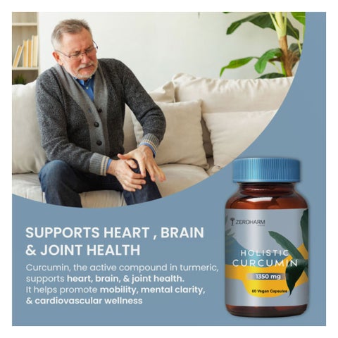 ZeroHarm Holistic Curcumin 1350mg Capsules, Pack of 60's