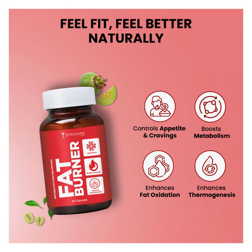 ZeroHarm Fat Burner Capsules, Pack of 60's