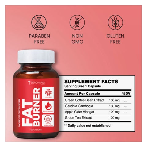 ZeroHarm Fat Burner Capsules, Pack of 60's