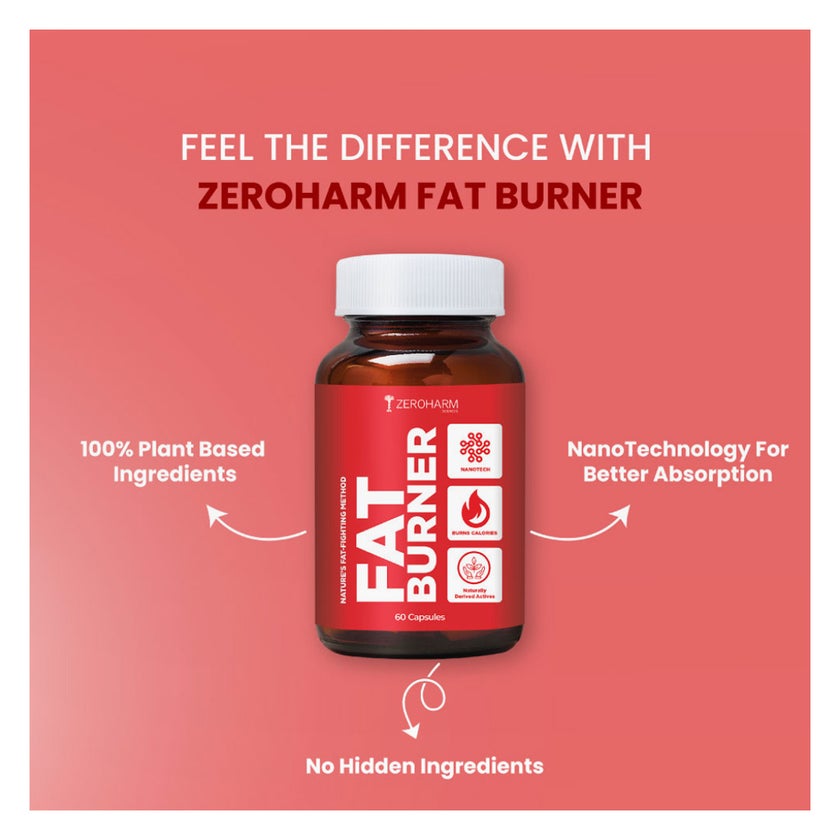 ZeroHarm Fat Burner Capsules, Pack of 60's