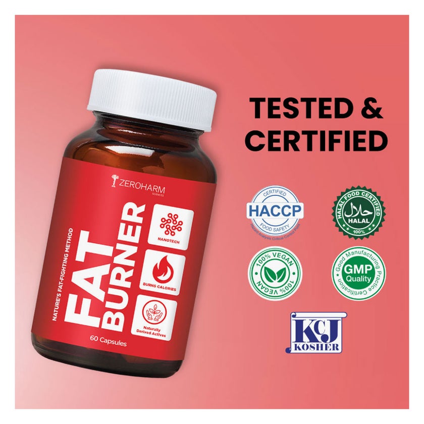 ZeroHarm Fat Burner Capsules, Pack of 60's