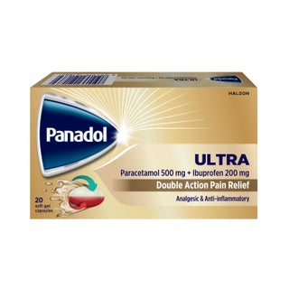 Panadol Ultra Double Action Pain Relief Softgels - 20 Capsules