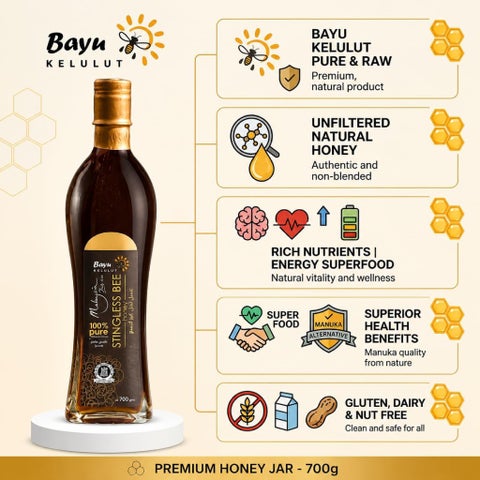 Bayu Kelulut Stingless Bee 100% Pure Honey 700g