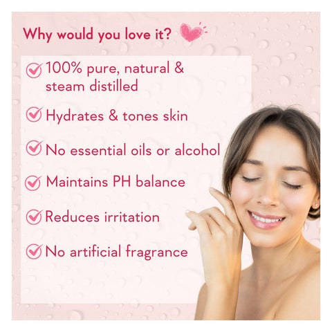 WishCare Pure & Natural Kannauj Rose Water 200ml