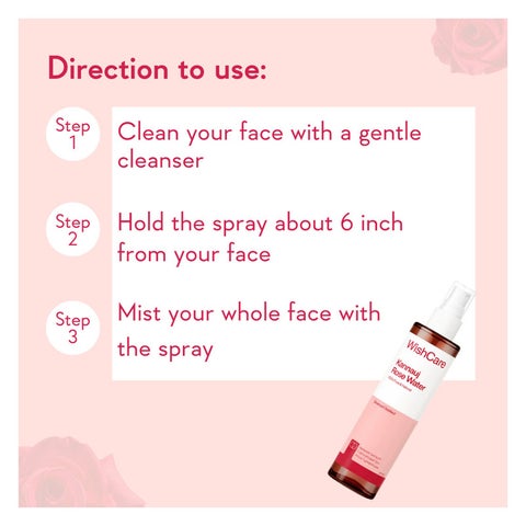WishCare Pure & Natural Kannauj Rose Water 200ml