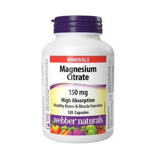 Webber Naturals Magnesium Citrate Capsules - 120 Capsules