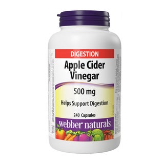 Webber Naturals Apple Cider Vinegar 500mg Capsules - 240 Capsules