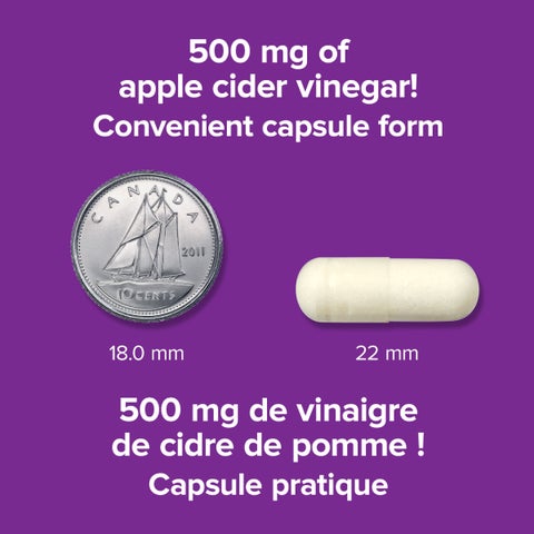 Webber Naturals Apple Cider Vinegar 500mg Capsules - 240 Capsules