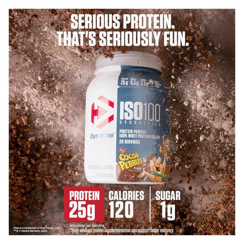 Dymatize ISO 100 Cocoa Pebbles Hydrolyzed Whey Protein Powder 650g