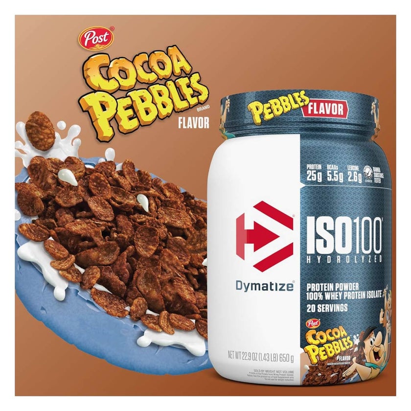 Dymatize ISO 100 Cocoa Pebbles Hydrolyzed Whey Protein Powder 650g