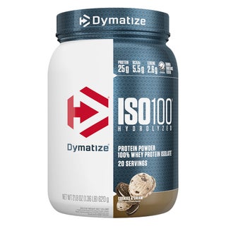 Dymatize ISO 100 Cookies & Cream Hydrolyzed Whey Protein Powder 620g