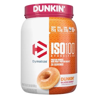 Dymatize ISO 100 Dunkin Glazed Donut Hydrolyzed Whey Protein Powder 610g