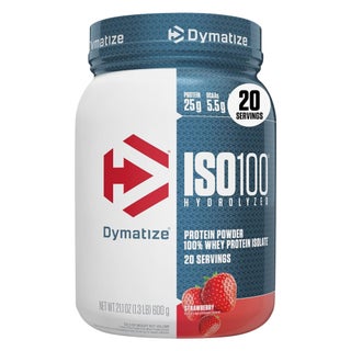 Dymatize ISO 100 Strawberry Hydrolyzed Whey Protein Powder 600g