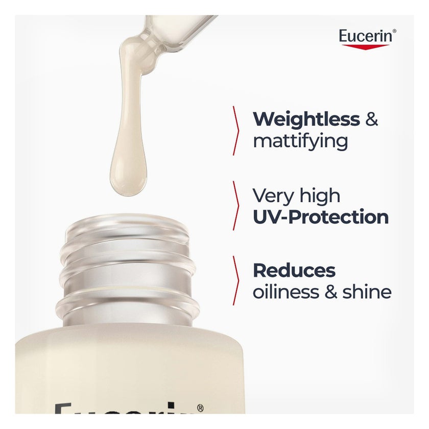 Eucerin SPF 50+ Oil Control Serum For Oily Acne Prone Skin 30ml