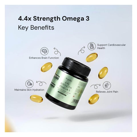 B'spoke 4.4X Strength Omega 3 Capsules, Fish Oil - 60 Capsules