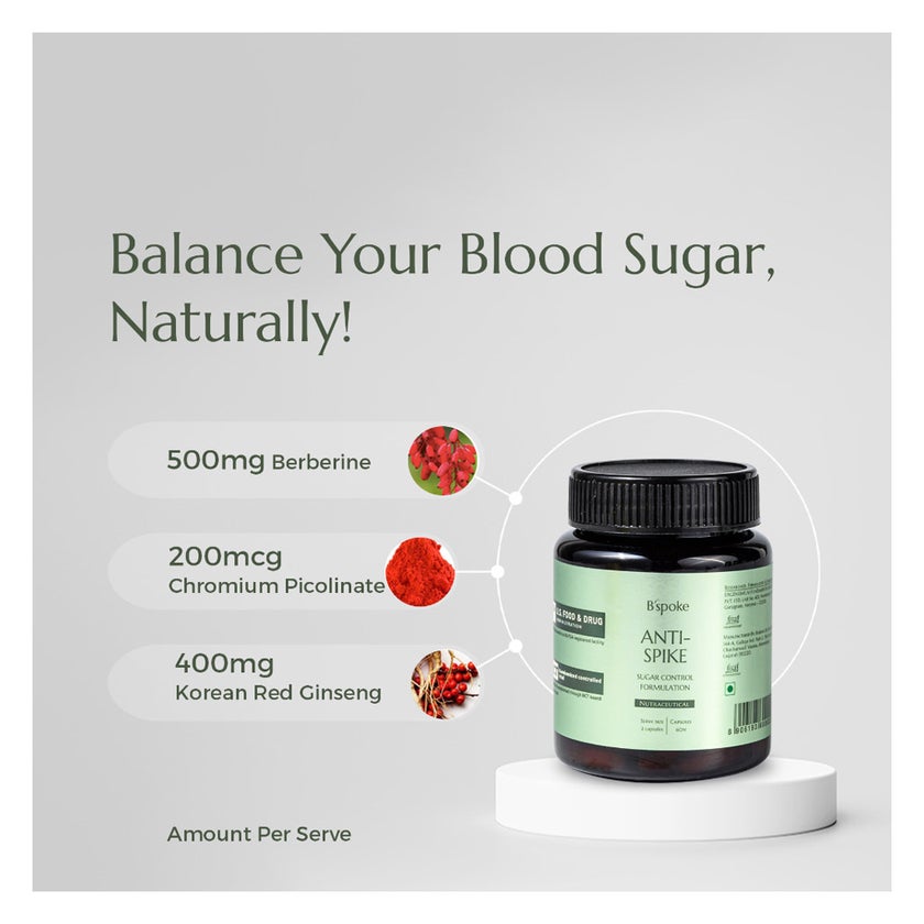 B'spoke Anti-Spike Capsules, Sugar Control - 60 Capsules