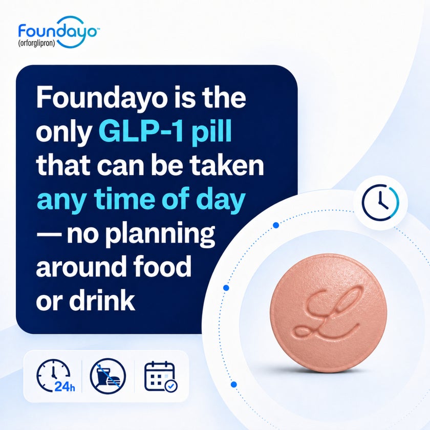 Foundayo 0.8mg GLP-1 Pill - 30 Tablets