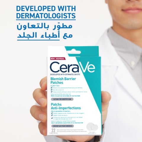 CeraVe Blemish Barrier Patches 22 Pieces + Blemish Control Cleanser 236ml