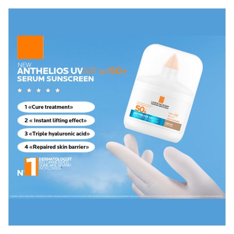 La Roche-Posay Anthelios SPF 50+ UVAir Serum Sunscreen, Medium Tint - 50ml