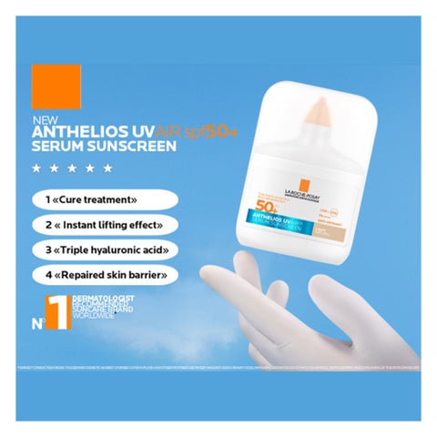 La Roche-Posay Anthelios SPF 50+ UVAir Serum Sunscreen, Light Tint - 50ml
