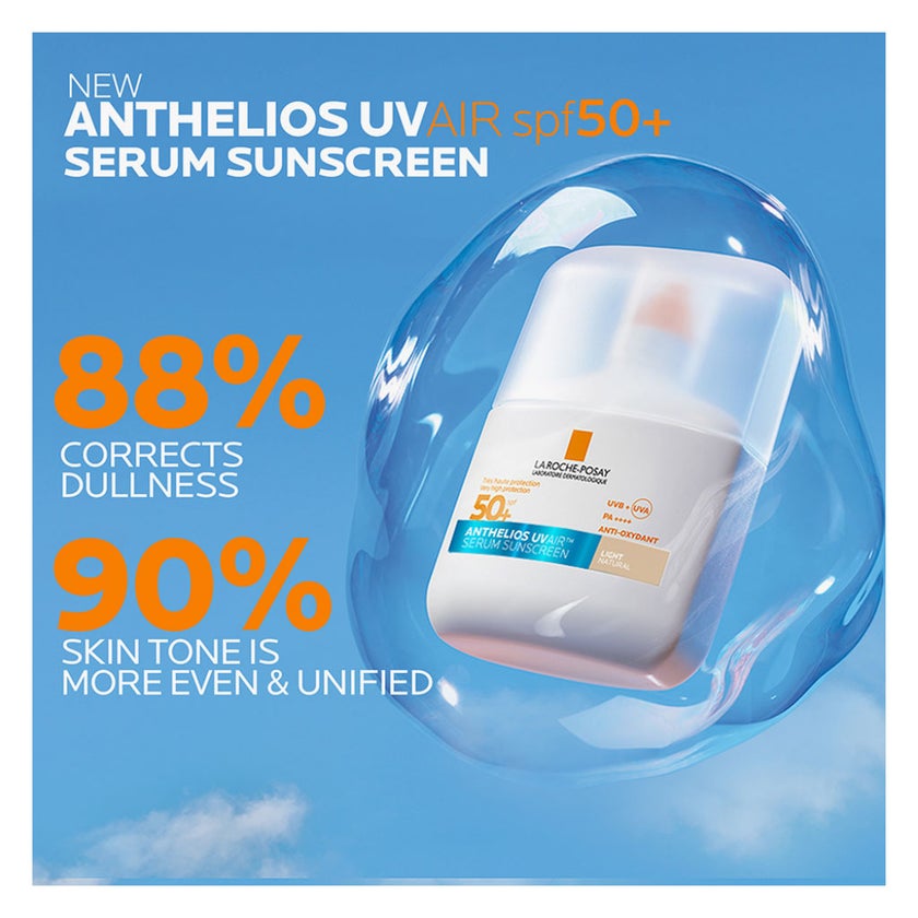 La Roche-Posay Anthelios SPF 50+ UVAir Serum Sunscreen, Light Tint - 50ml
