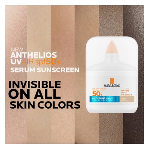 La Roche-Posay Anthelios SPF 50+ UVAir Serum Sunscreen, Light Tint - 50ml