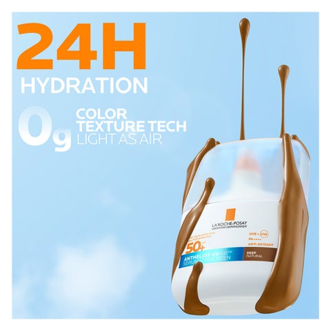 La Roche-Posay Anthelios SPF 50+ UVAir Serum Sunscreen, Dark Tint - 50ml