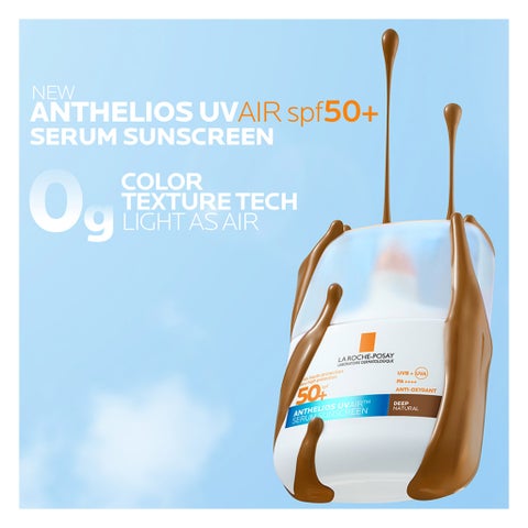 La Roche-Posay Anthelios SPF 50+ UVAir Serum Sunscreen, Dark Tint - 50ml