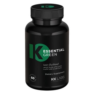 KK Labs Essential Green Capsules, Detox & Digestive Support - 60 Capsules