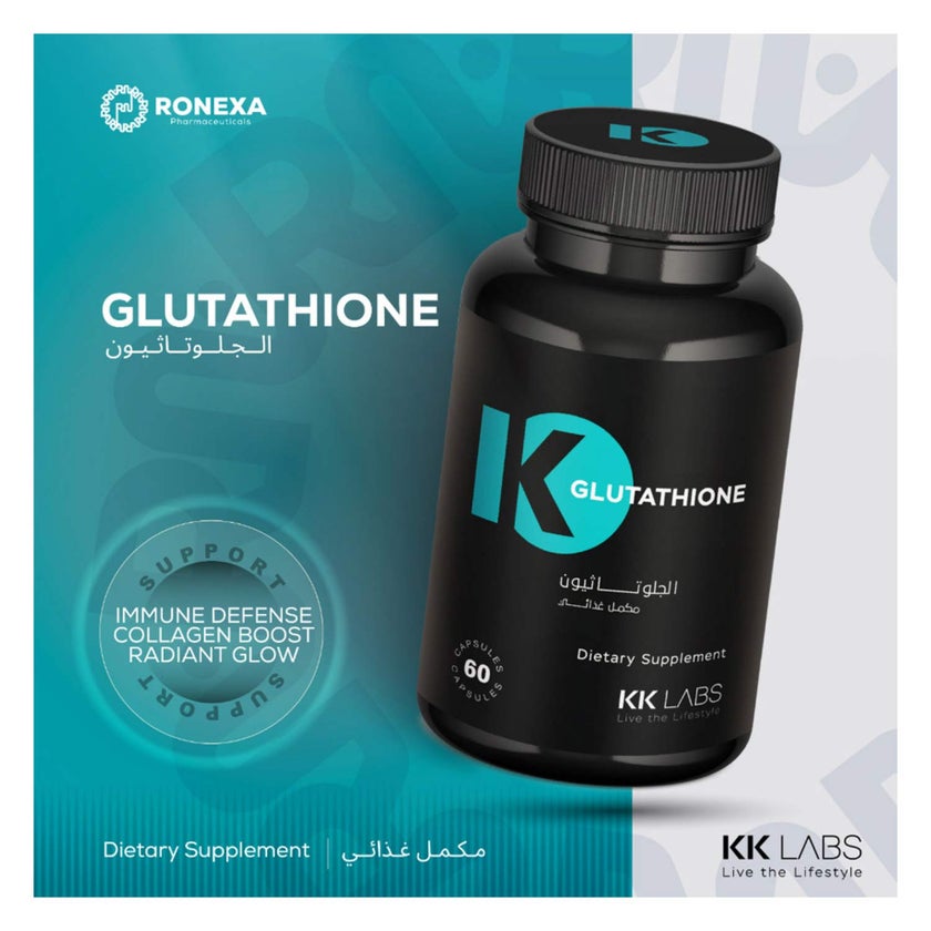 KK Labs Glutathione Capsules, Collagen Boost - 60 Capsules