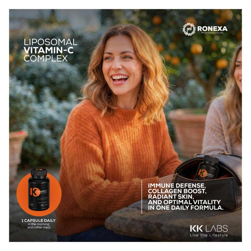 KK Labs Vitamin-C Complex Capsules, Immune Defense - 30 Capsules